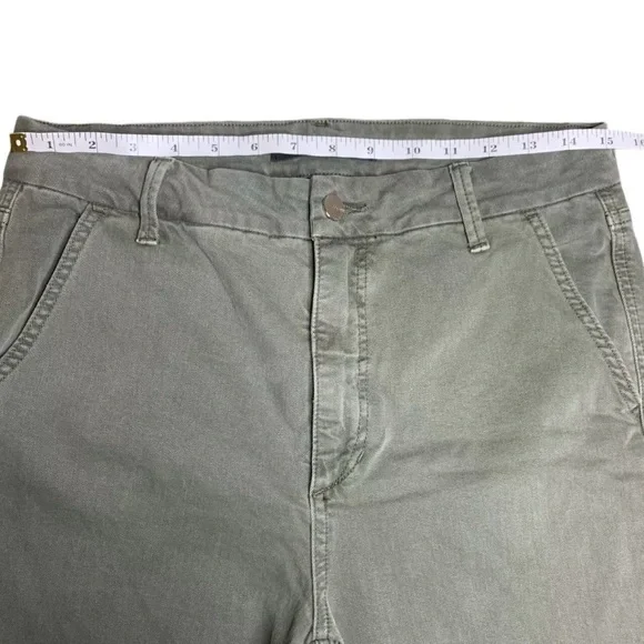 Joe’s Jeans High Rise Crop Jeans Green Size 30 The Slim Kick Ankle Trousers - Picture 4 of 9